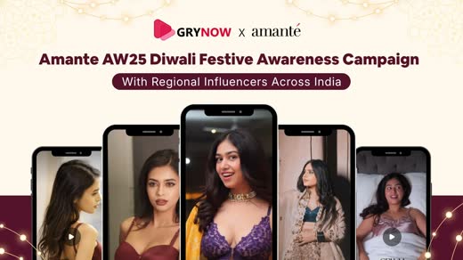 Amante AW25 Diwali festive awareness campaign with regional influencers, key visual