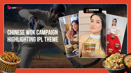 Chinese Wok campaign highlighting the IPL theme, key visual
