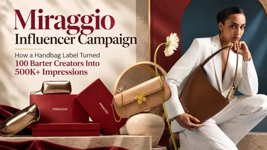 Miraggio barter influencer campaign