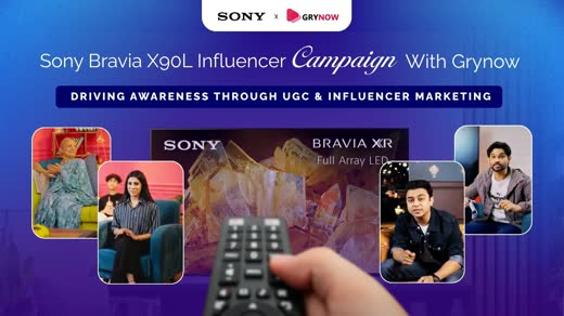 Sony Bravia X90L influencer campaign key visual