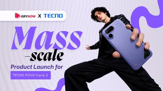 TECNO POVA Curve 2 mass-scale product launch, key visual