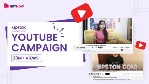 Upstox YouTube campaign key visual